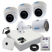 Комплект видеонаблюдения Kit-MH76-3in-1out на 4 FullHD камеры