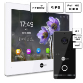 Бездротовий комплект відеодомофону NeoLight Alpha Hybrid IPW Kit White (панель Optima IPW) — дозвон на телефон та запис відео