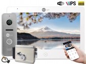 Комплект 10" видеодомофон wifi, вызывная панель и электромеханический замок NeoLight Mezzo HD WF Home Pro White