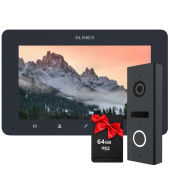 Комплект відеодомофона з детектором руху та записом відео Slinex SM-07MHD KIT dark grey