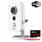 4Мп IP Wi-Fi видеокамера с микрофоном и динамиком Imou IPC-K42P Cube + карта памяти 64Гб в подарок