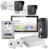 IP комплект відеоспостереження та домофону HikVision Smart-Kit-Video — перегляд та керування зі смартфона, додзвон, детекція людини