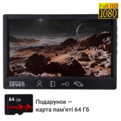 Видеодомофон 7" с записью видео по движению SEVEN DP–7571 FHD (black)  — SD карта 64Гб в подарок!