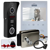 Домофон з електромеханічним замком та контролем доступу SEVEN DP-7541 Rfid-Lock white