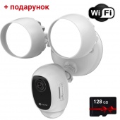 2Мп Wi-Fi камера с освещением и сиреной EZVIZ CS-LC1C-A0-1F2WPFRL (2.8 мм) + SD карта 128Гб в подарок