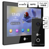 Бездротовий комплект відеодомофону NeoLight Alpha Hybrid IPW Kit Black (панель Optima IPW) — дозвон на телефон та запис відео