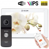 Wi-Fi комплект видеодомофона с поддержкой Tuya Smart и детектором движения BCOM BD-770FHD/T White Kit