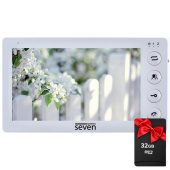 Відеодомофон 7 дюймів із записом SEVEN DP-7573 white + SD карта 32Гб у подарунок!