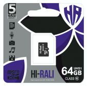Карта пам'яті micro SDXC 64GB Hi-Rali Class 10