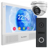 Комплект Wi-Fi домофона, FullHD панели и дополнительной камеры Slinex Sonik AI Video Kit white (AI детекция и дозвон на смартфон)