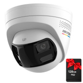 6Мп IP ColorVu відеокамера з оглядом 180°, вбудованим мікрофоном та динаміком Hikvision DS-2CD1367G2HP-LIUF/SL (2.8мм)