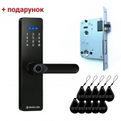 Умный дверной биометрический замок SEVEN LOCK SL-7740BF (врезная часть 5050) (black / grey)