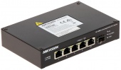 4-портовый неуправляемый POE коммутатор Hikvision DS-3T0306HP-E/HS