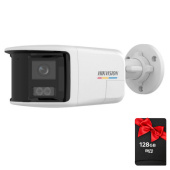 6Мп IP ColorVu відеокамера з оглядом 180°, вбудованим мікрофоном та динаміком Hikvision DS-2CD1T67G2HP-LIUF/SL (2.8мм)