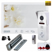 Комплект контроля доступа с домофоном и электрозамком Seven Office-Lock (white / black)
