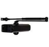 Дотягувач дверей 75-100 кг SEVEN DC-7744HP black (механізм фіксації дверей)
