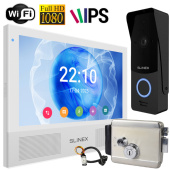Wi-Fi відеодомофон із замком Slinex Sonic AI Home Kit white — інтелектуальна AI-детекція руху та переадресація виклику