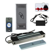 Комплект контролю доступу з електромагнітним замком (300 кг) для вуличного встановлення SEVEN SKD-KIT-EMG15 (IP67, нержавіюча сталь)