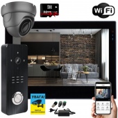 Комплект 7" Wi-Fi відеодомофона з викличною панеллю та відеокамерою Seven WF Cam Kit (black)