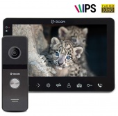 Комплект 7" IPS FHD видеодомофона с записью по детектору движения BCOM BD-780FHD Black Kit