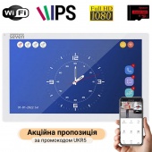 IP відеодомофон 10" з Wi-Fi та переадресацією дзвінка SEVEN DP-7517FHDW - IPS white