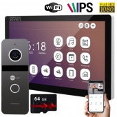 IP-відеодомофон 10 дюймів з Wi-Fi Seven DP-7517FHDW - IPS black та панель виклику NeoLight SOLO FHD