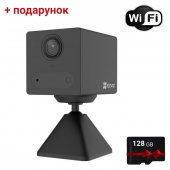Автономная Wi-Fi-камера на аккумуляторах Ezviz CS-CB2 (BK) + карта памяти 128Гб в подарок
