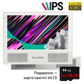 Відеодомофон із сенсорним IPS екраном та записом Slinex Sonik 7 (White + змінні панелі) + SD карта 64Гб у подарунок!