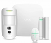 Комплект беспроводной сигнализации Ajax StarterKit Cam Plus (8EU) UA white