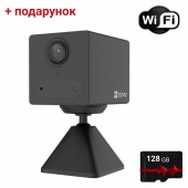 Автономная Wi-Fi-камера на аккумуляторах Ezviz CS-CB2 (BK) + SD карта 128Гб в подарок!