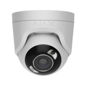 5Мп IP камера відеоспостереження Ajax TurretCam HL white (4 мм) з мікрофоном, можливостями ШІ та гібридним підсвічуванням
