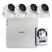 Комплект IP видеонаблюдения на 4 камеры Hikvision Kit IP-1S-4pc-Lite