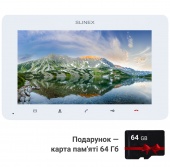 Відеодомофон 7" з детектором руху та записом відео Slinex SM-07MHD white — SD карта 64Гб у подарунок!