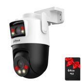 5Мп + 5Мп поворотна Wi-Fi IP відеокамера зі звуком, детекцією та автоматичним відстеженням Dahua DH-P5D-5F-PV (2.8+6мм)