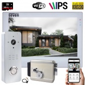 Комплект wi-fi домофона и замка Seven WF Smart Kit (white) с переадресацией вызова на мобильный телефон