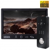 Комплект Full HD видеодомофона с детекцией и записью видео SEVEN DP–7571FHD-B Kit box (black)