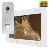 FullHD домофон с записью по движению Slinex SM-07MHD (White) и 2Мп видеопанель CP-7507FHD