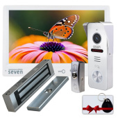 Комплект контроля доступа с домофоном и электрозамком SEVEN DP–7571 Office Kit (white / black)