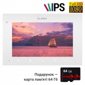 7" FHD IPS сенсорный видеодомофон с записью по детекции Slinex SQ-07MTHD White + SD карта 64Гб в подарок!