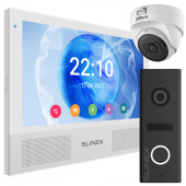 Комплект Wi-Fi домофону, FullHD панелі та додаткової камери Slinex Sonik AI Video Kit white (AI детекція та додзвон на смартфон)