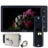 Комплект відеодомофону з електромеханічним замком Seven Kit Home-Lock black