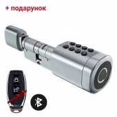 Розумний Bluetooth дверний біометричний замок (циліндр) SEVEN LOCK SL-7774BF (100-150мм) (silver / black)