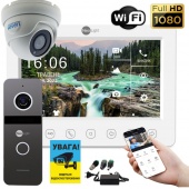 Комплект 7" Wi-Fi видеодомофона с вызывной панелью и видеокамерой NeoLight WF Cam Kit