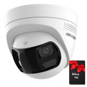 6Мп IP відеокамера з оглядом 180°, вбудованим мікрофоном та динаміком Hikvision DS-2CD1363G2P-LIUF/SL (2.8мм)