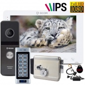 Комплект FHD домофона с замком и считывателем и кодовой клавиатурой BCOM FHD Security Kit (White / Black)