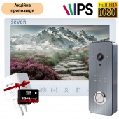 Комплект IPS видеодомофона с записью по движению SEVEN DP–7575FHD–W Kit box (white)