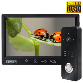 Комплект Full HD видеодомофона с детекцией и записью видео SEVEN DP–7571FHD-B Kit box (black)