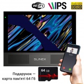 Відеодомофон Slinex Sonik 7 Cloud black з Wi-Fi та записом по детектору руху + SD карта 64Гб у подарунок!