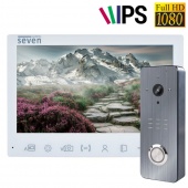 Комплект IPS видеодомофона с записью по движению SEVEN DP–7575FHD–W Kit box (white)