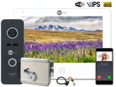 Wi-Fi видеодомофон на калитку частного дома с замком NeoLight Smart Security Home Kit Pro (White / Black)